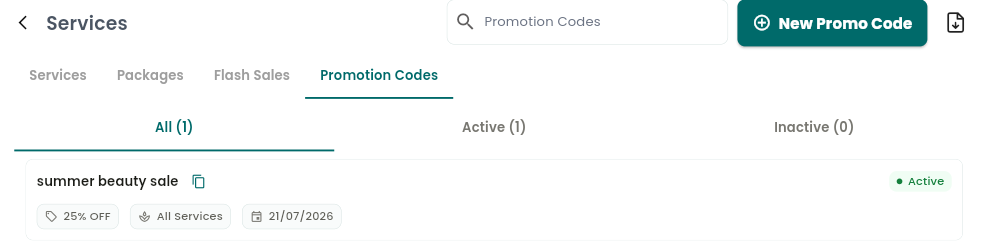 promotion codes