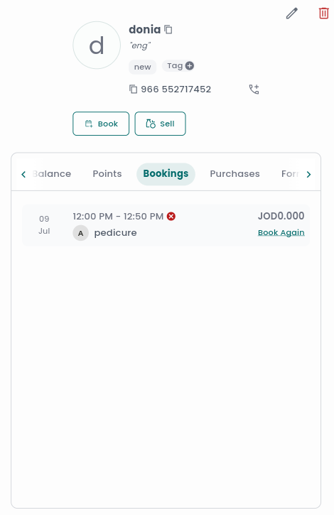 bookings